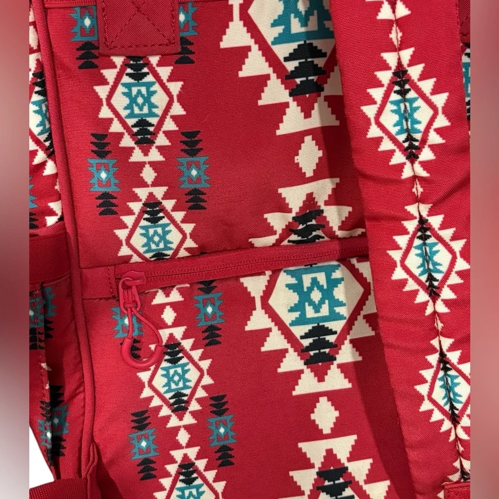 Wrangler Aztec Southwestern Print Zip Up Diaper Bag Backpack Travel Bag